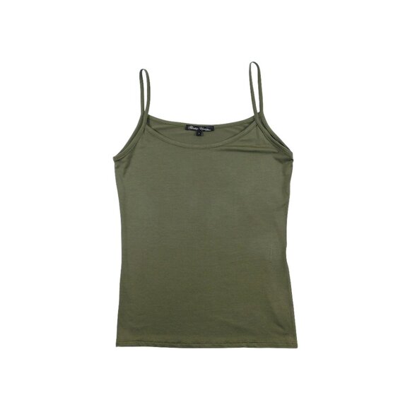 Rendez Vous Paris Olive Green Spaghetti Strap Tank Top Size 3 (M) - Picture 2 of 7
